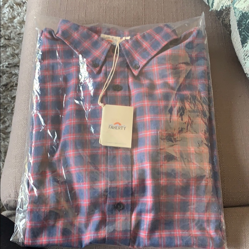 Faherty plaid button up shirt